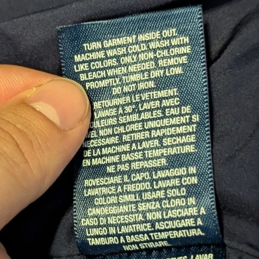 Polo Ralph Lauren Kids Navy Blue Quilted Barn Jacket 2T Corduroy Trim Snap Front